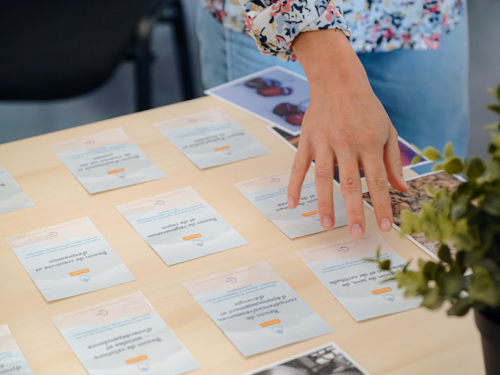 Animation de la Fresque Promotion Santé au Travail par Elodie Caillaud de Coorelations.